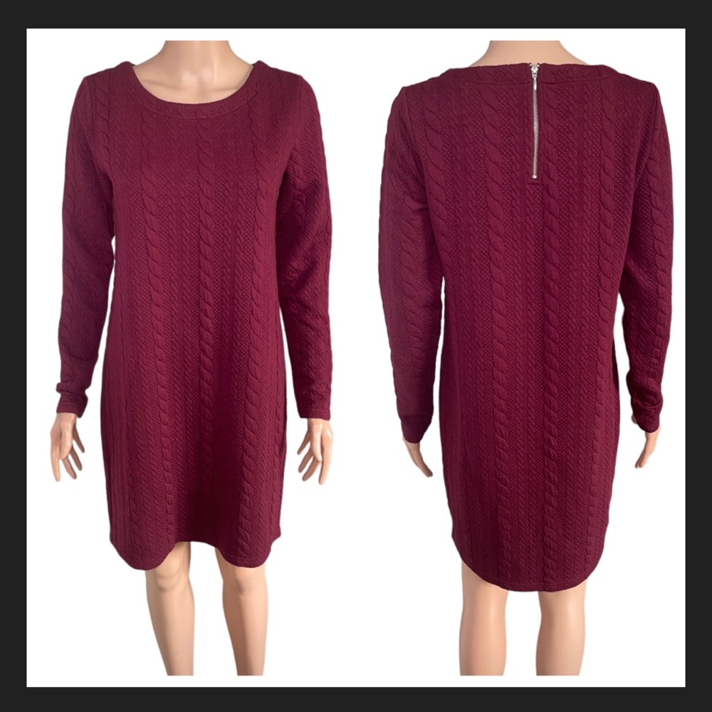 Katherine Barclay Montreal Cable Knit Sweater Dress